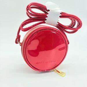 MARC JACOBS Mini 4" Red Patent Leather Crossbody Round Circle Bag